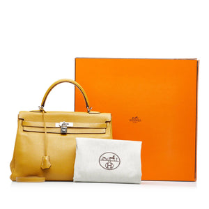 Hermès Kelly 35 Retourne Yellow Togo