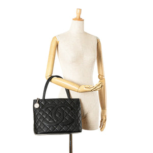 Chanel Medallion Tote BAG Black Caviar