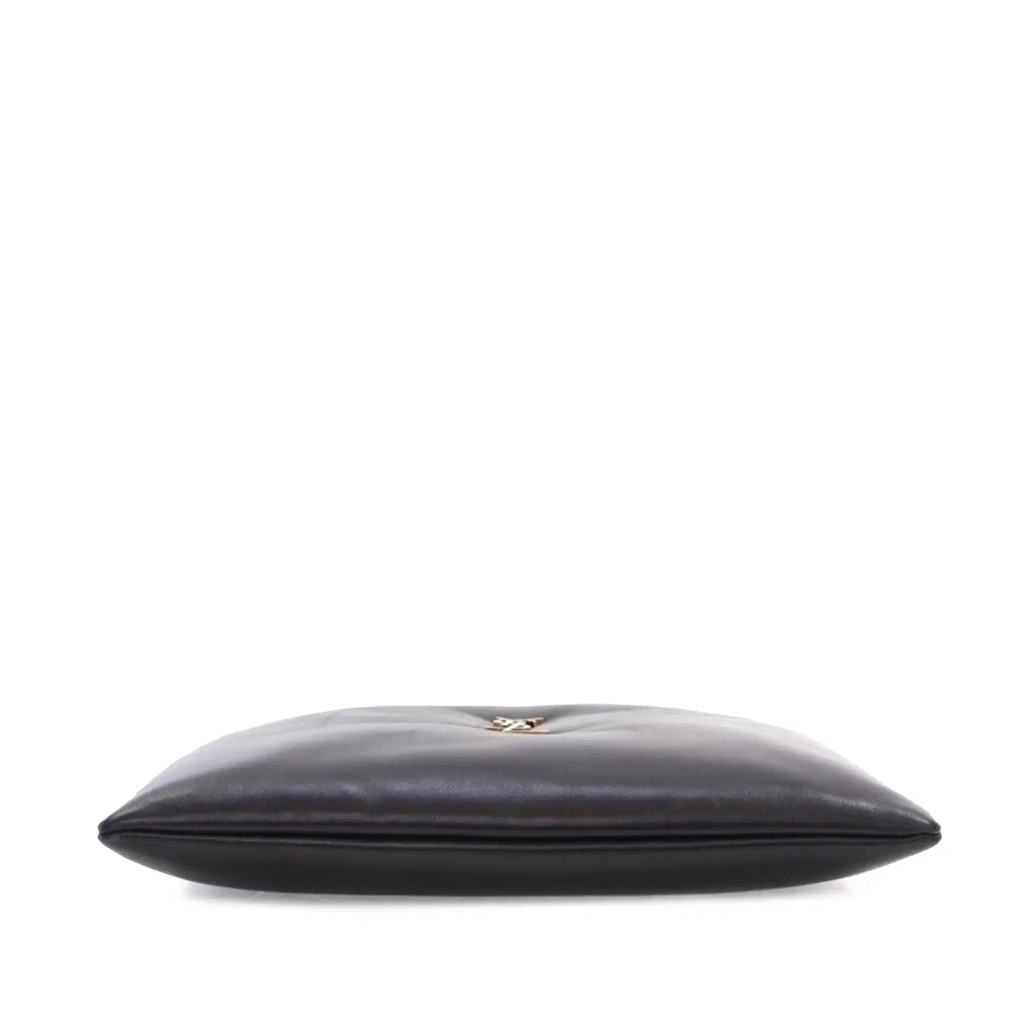 Yves Saint Laurent Calypso Zipped Pouch Small Black Lambskin