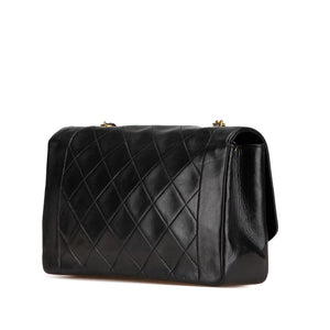 Chanel Diana Medium Black Lambskin Gold