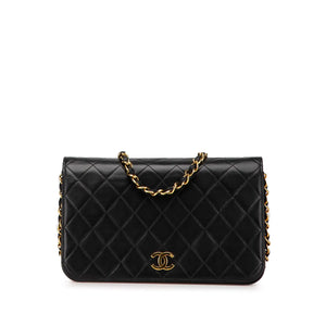 Chanel Full Flap Bag Black Lambskin Gold