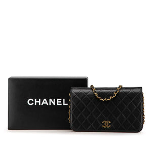 Chanel Full Flap Bag Black Lambskin Gold