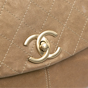 Chanel Classic Double Flap Medium Beige Lambskin Gold