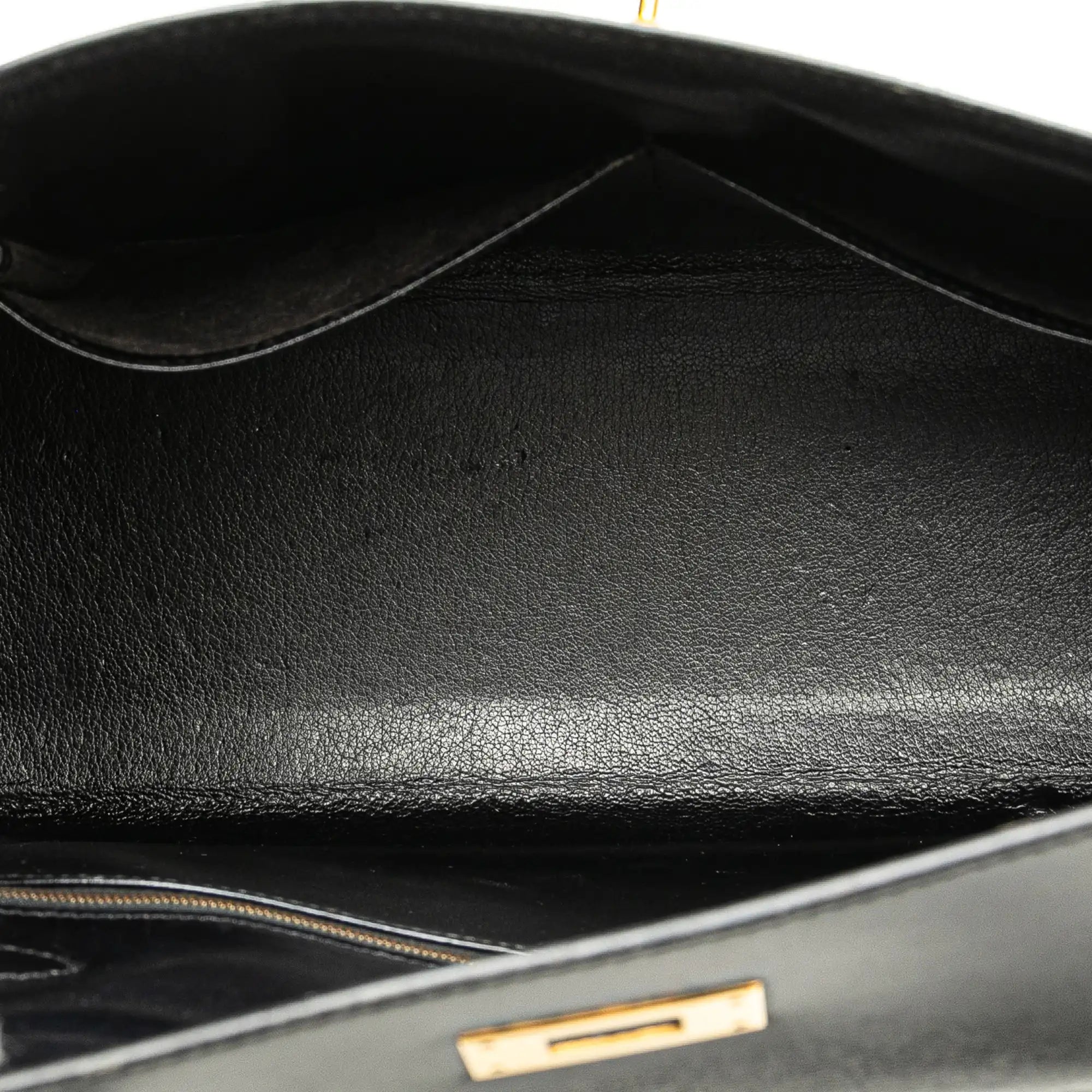 Hermès Kelly Sellier 32 Black Boxcalf Gold