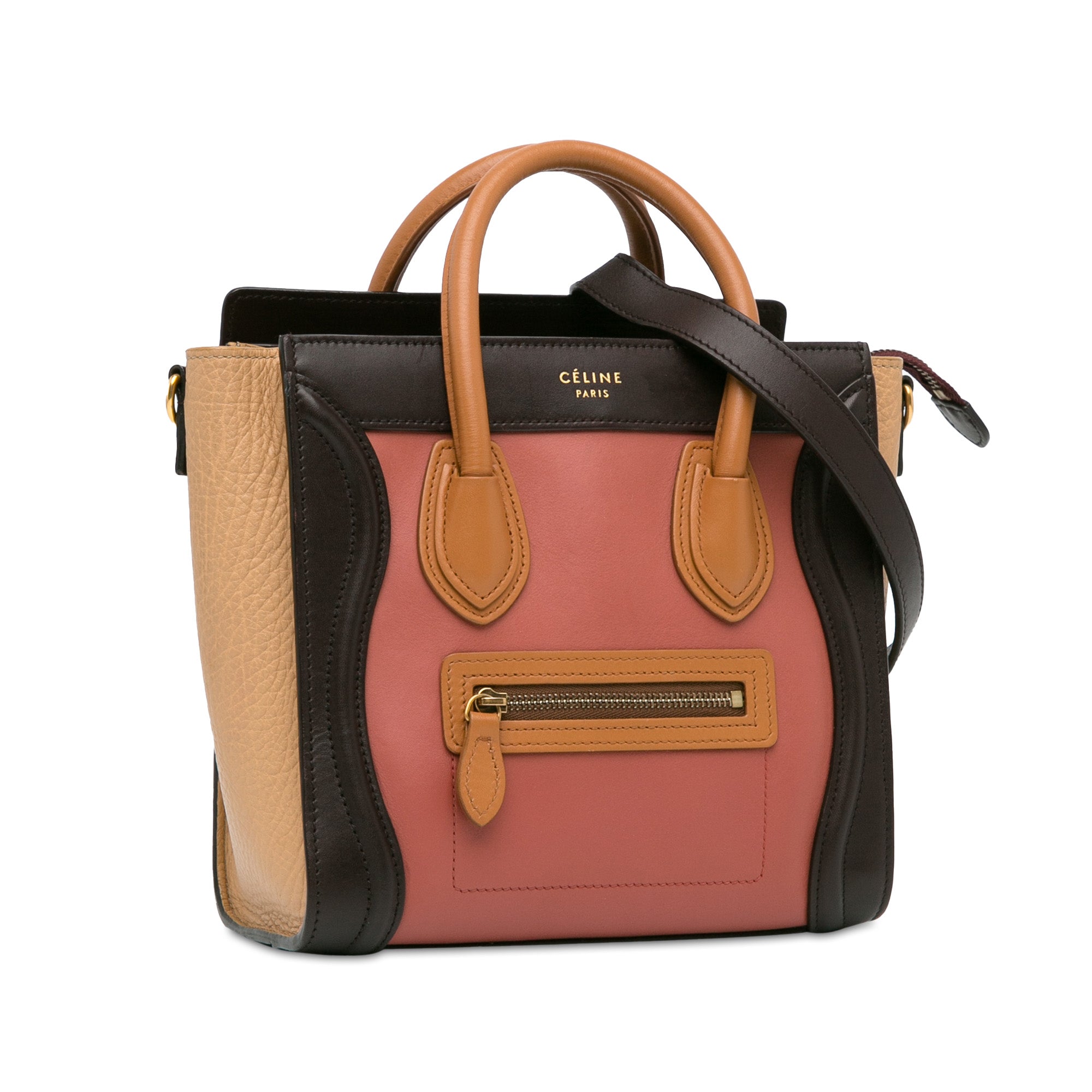 Celine Luggage Handbag Nano Tricolor