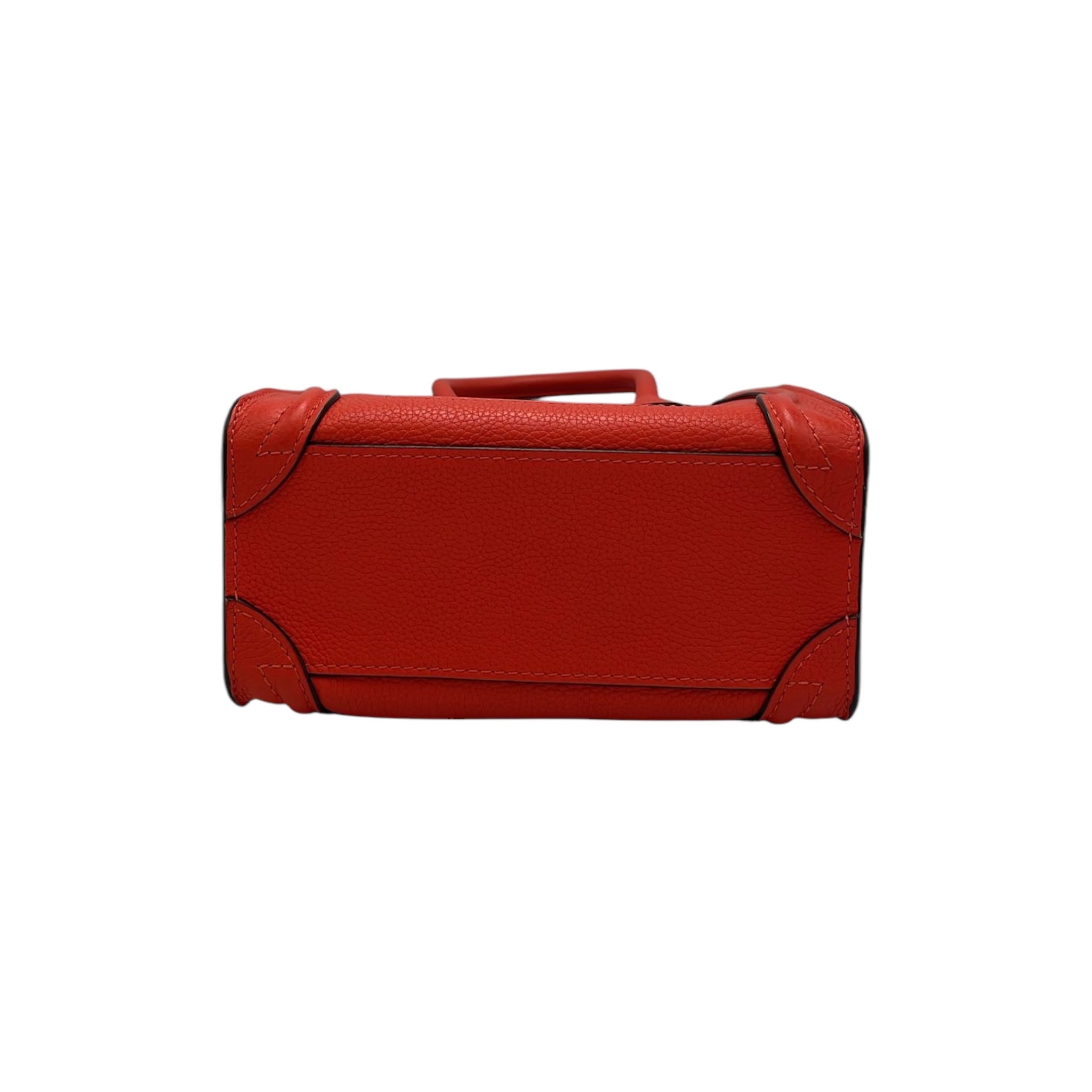 Celine Luggage Handbag Nano Red