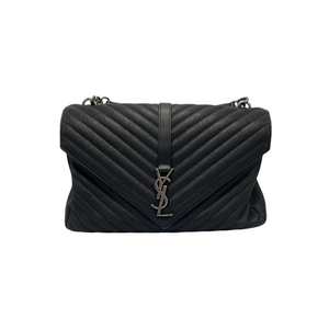 Yves Saint Laurent College Top Handle Bag Medium Black