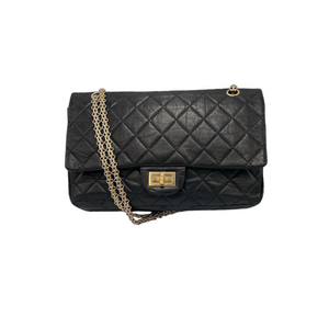 Chanel 2.55 Reissue Jumbo Black Aged Calfskin Gold