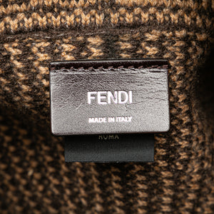 Fendi Shopping Tote Brown Zucca Cashmere