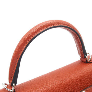 Hermès Kelly II Sellier 20 Mini Orange Brown Chevre Mysore