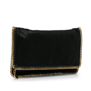 Stella McCartney Falabella Shaggy Deer Black Clutch Bag