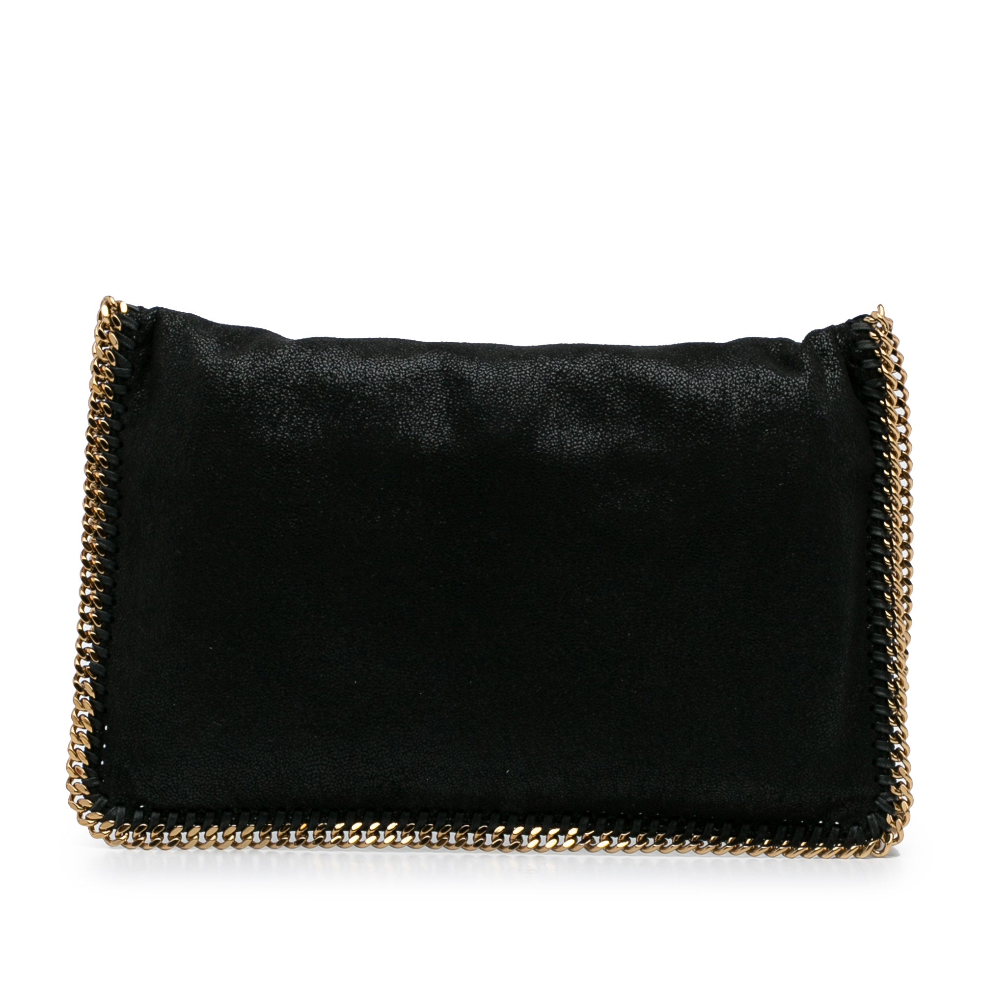 Stella McCartney Falabella Shaggy Deer Black Clutch Bag