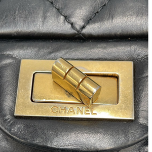 Chanel 2.55 Reissue Jumbo Black Aged Calfskin Gold