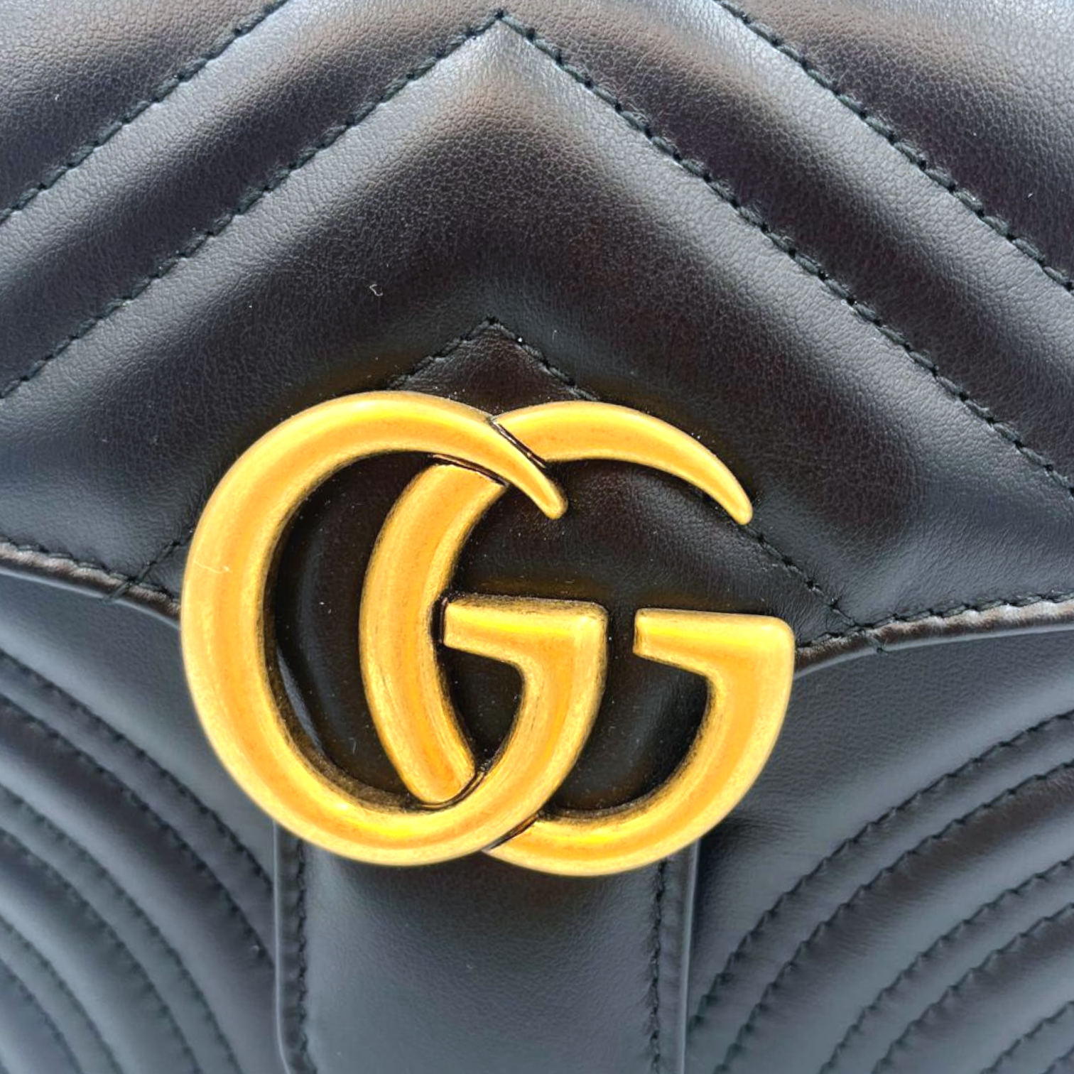 Gucci GG Marmont Top Handle Bag Mini Black Matelasse