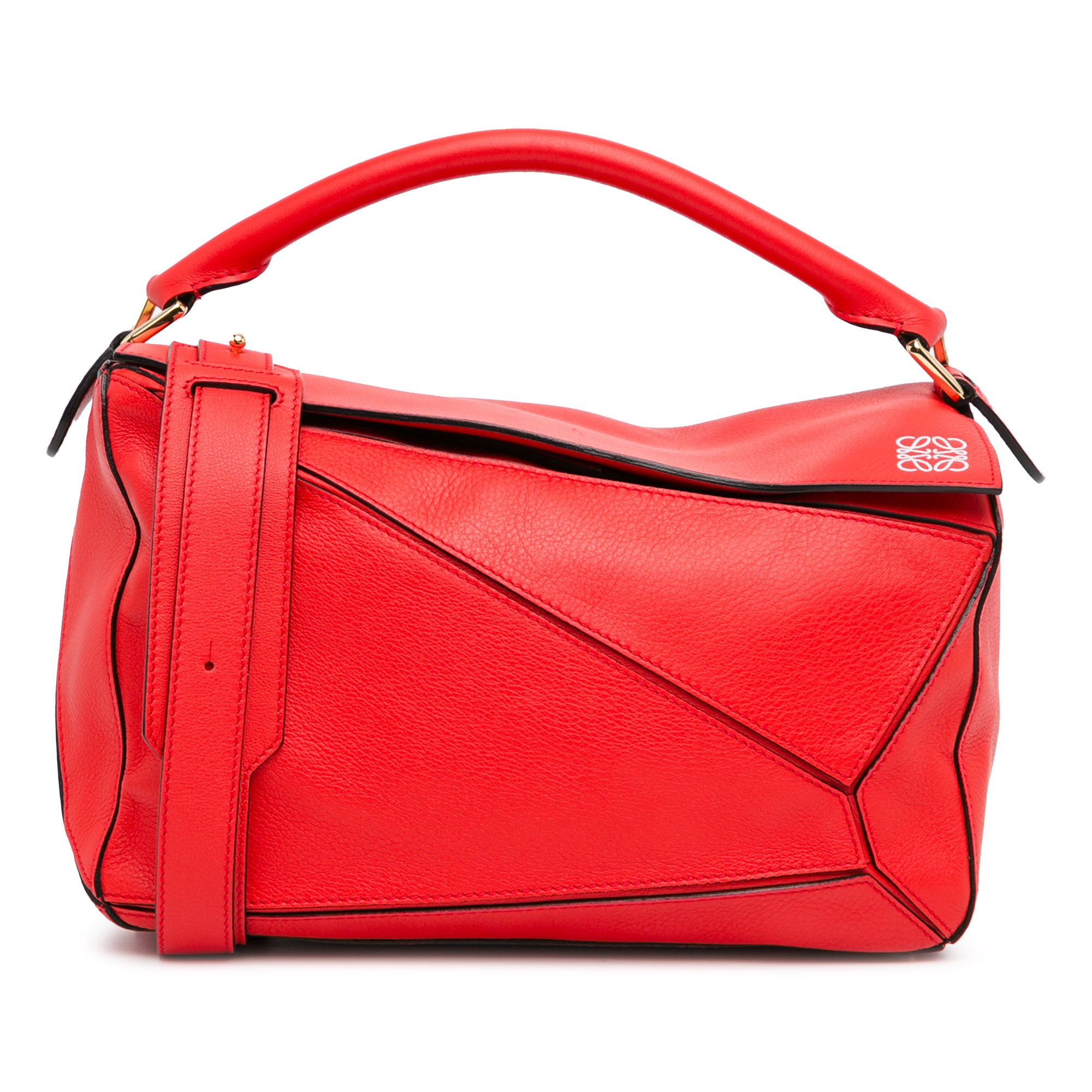 Loewe Puzzle Bag Medium Red Calfskin