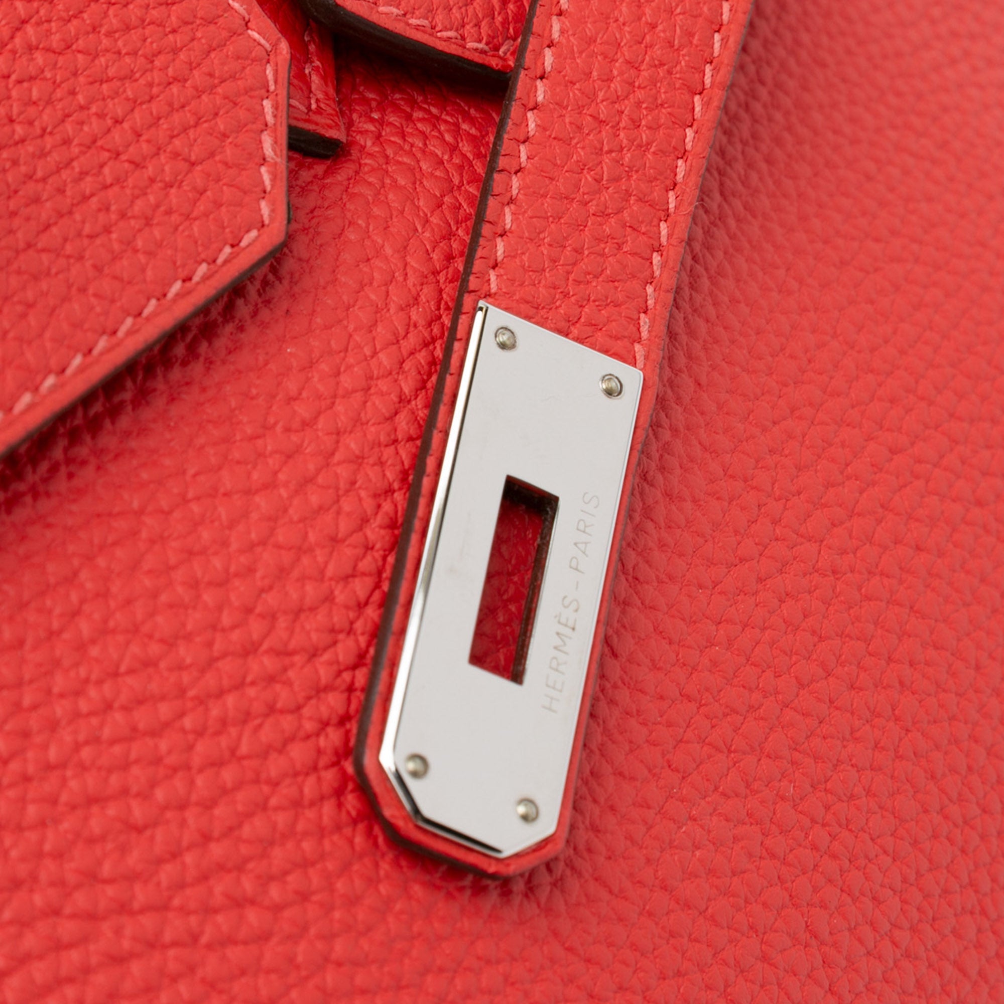 Hermès Birkin 35 Red Retourne Togo Palladium