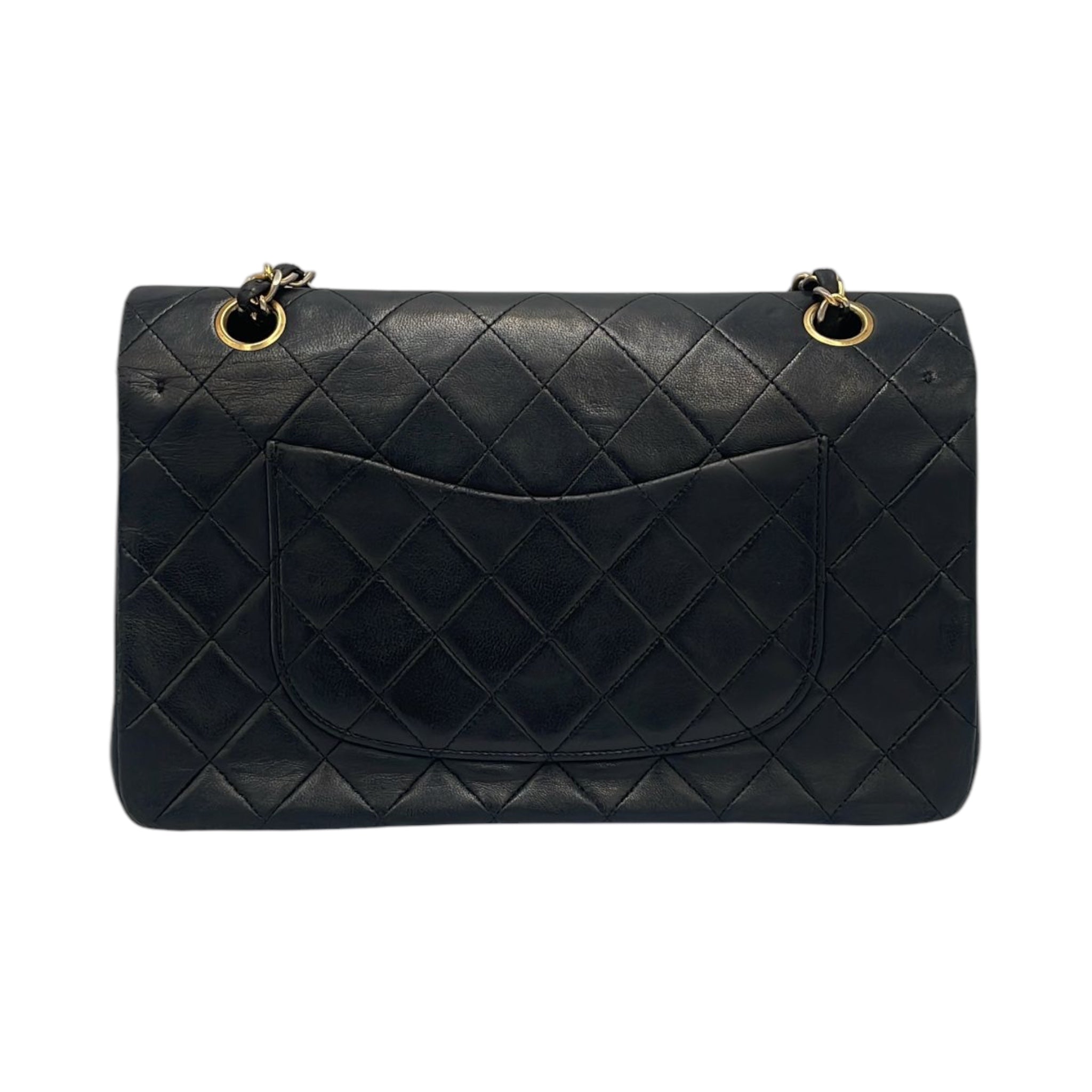 Chanel Classic Double Flap Medium Black Lambskin Gold