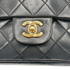 Chanel Classic Double Flap Medium Black Lambskin Gold