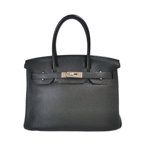 Hermes Birkin 25 Bag Black Palladium Hardware Togo Leather