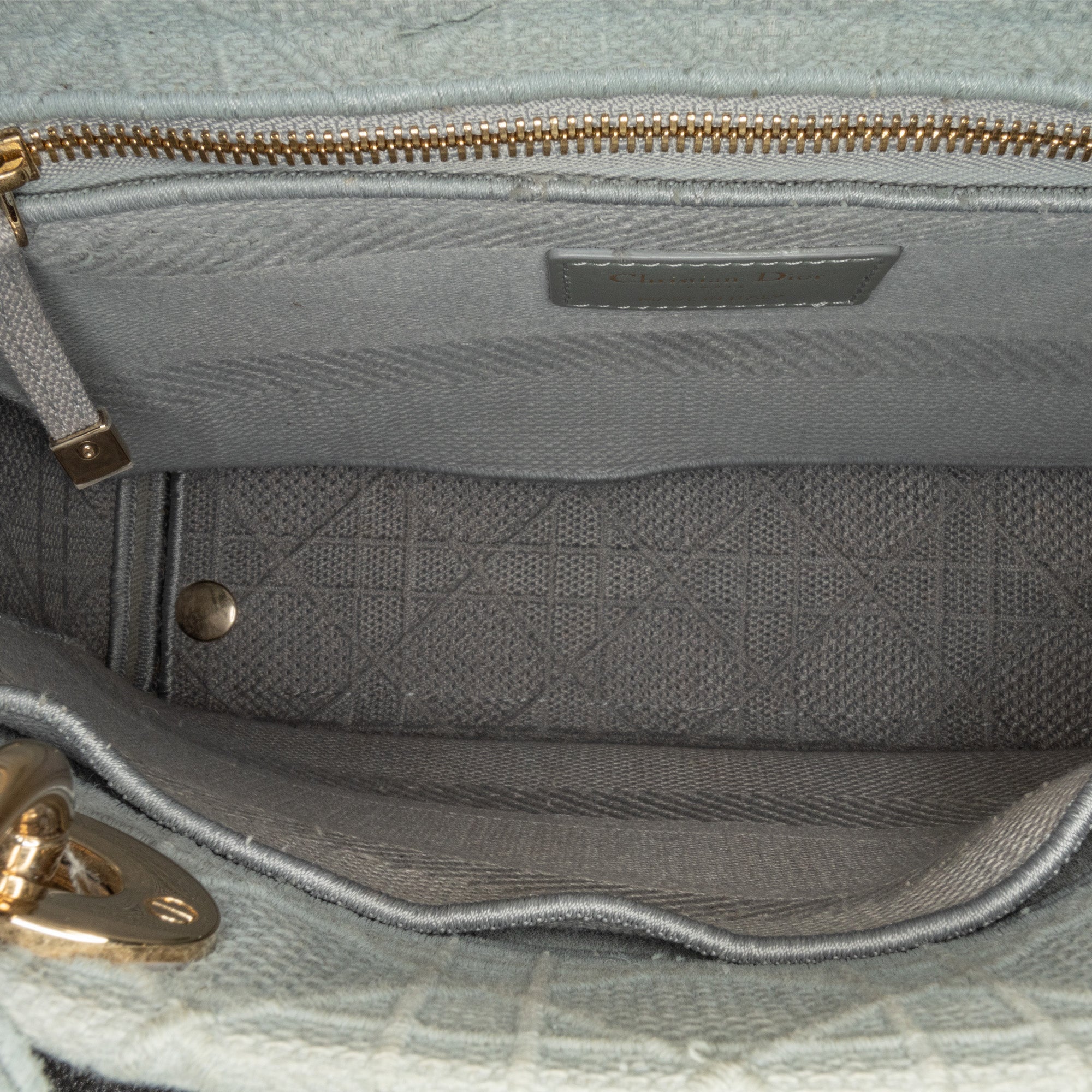 Dior Lady D-Lite Medium Grey Canvas