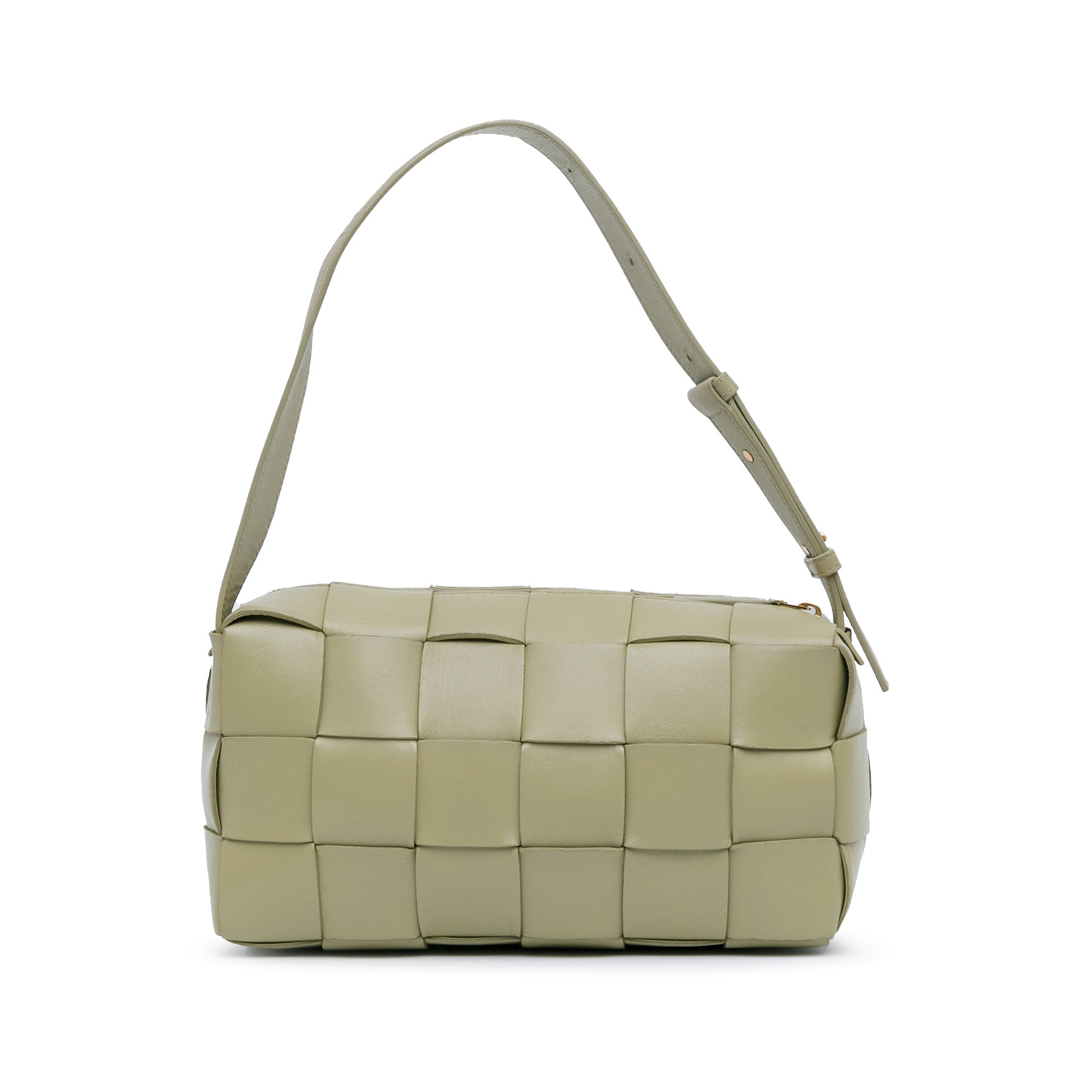 Bottega Veneta Brick Cassette Medium Olive Green Intrecciato