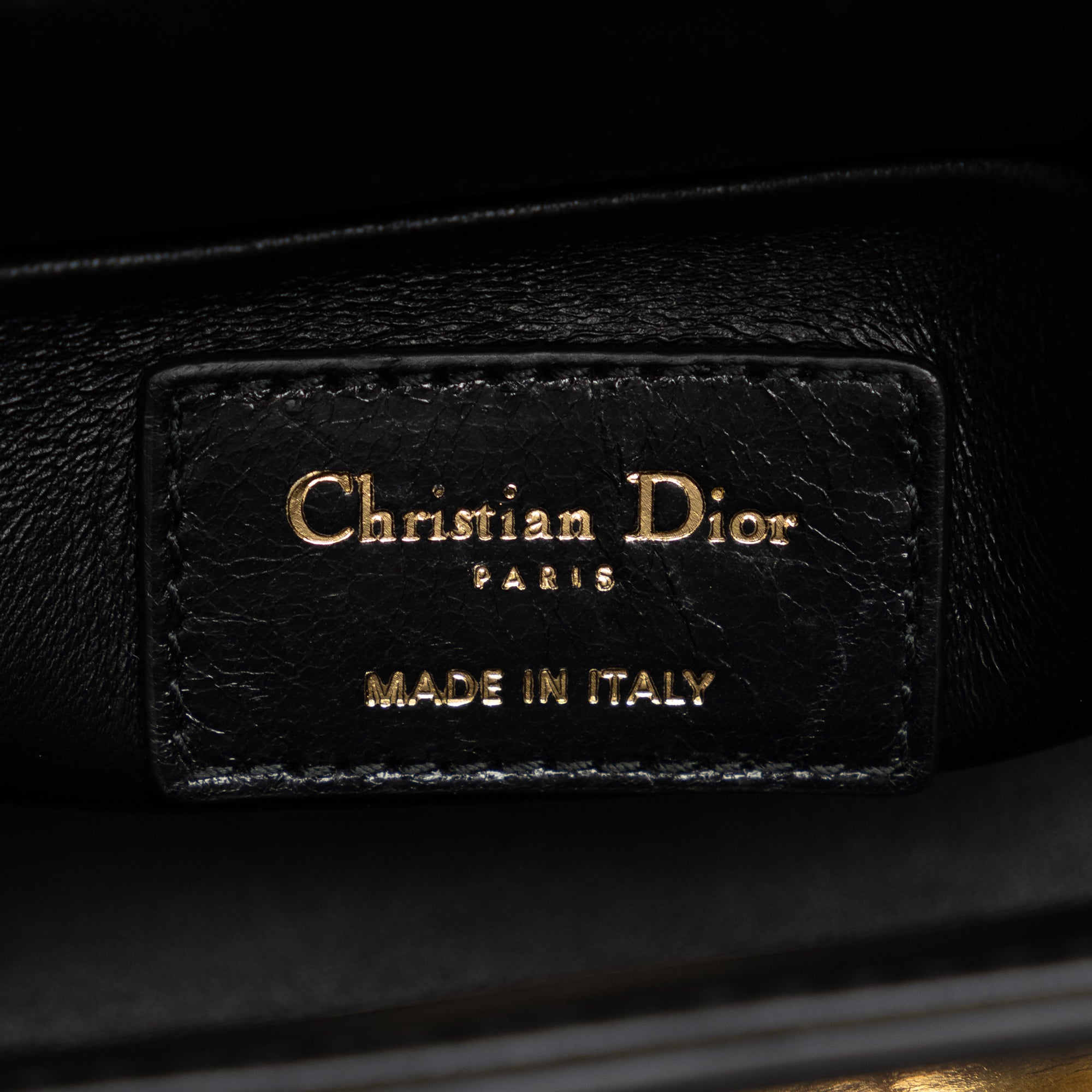 Dior 30 Montaigne Black Leather Gold