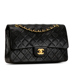 Chanel Classic Double Flap Medium Black Lambskin Gold