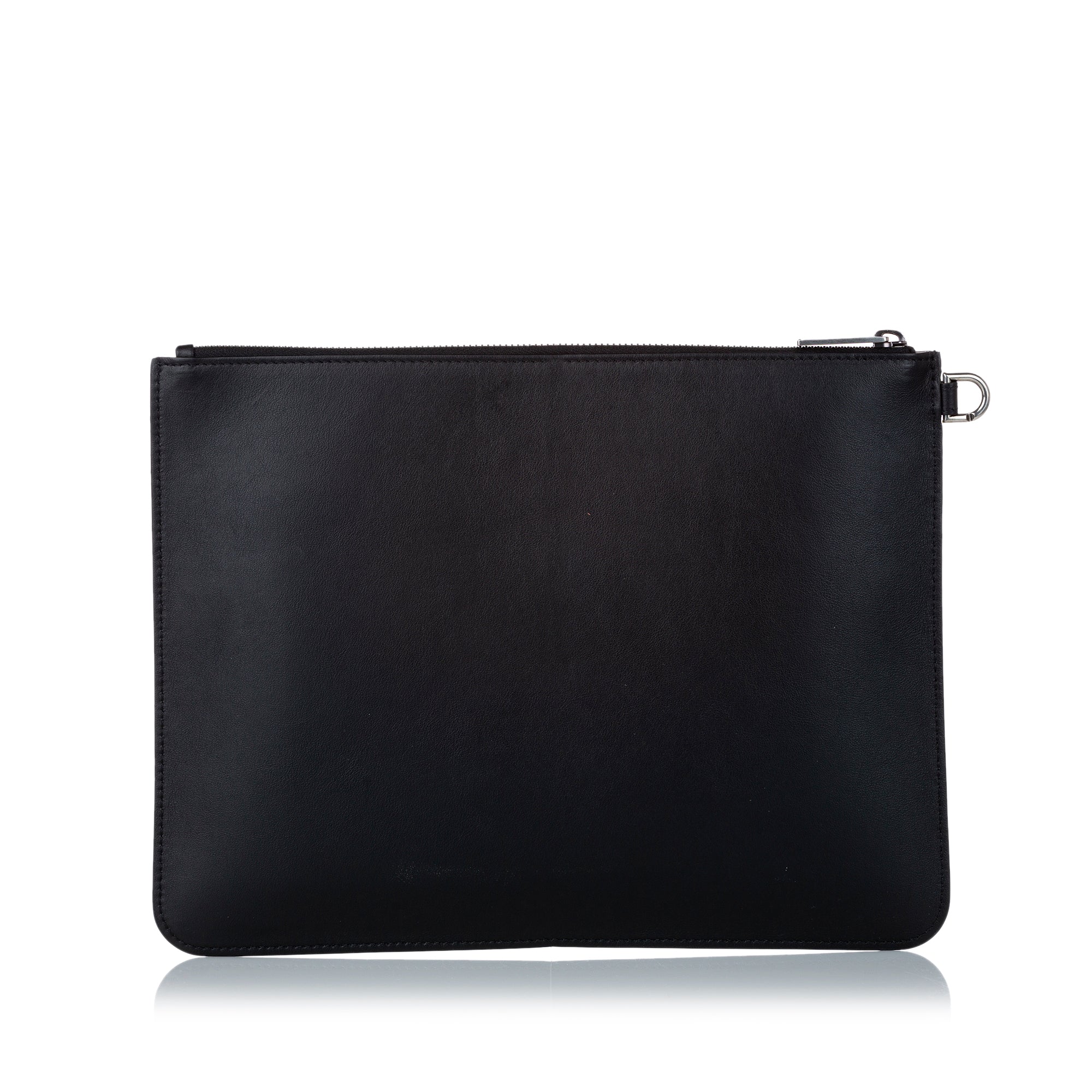 Givenchy Logo Clutch Black Leather