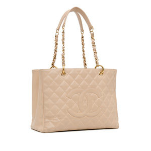 Chanel GST Beige Caviar Gold