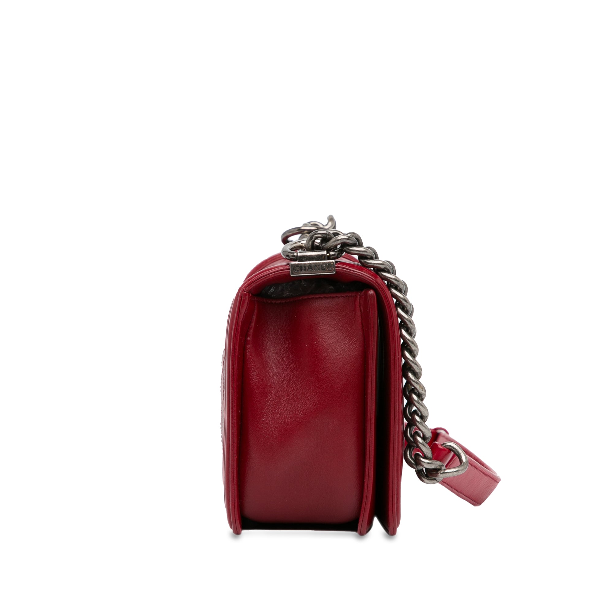 Chanel Boy Flap Medium Red Lambskin