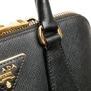 Prada  Promenade Small Black Saffiano Lux