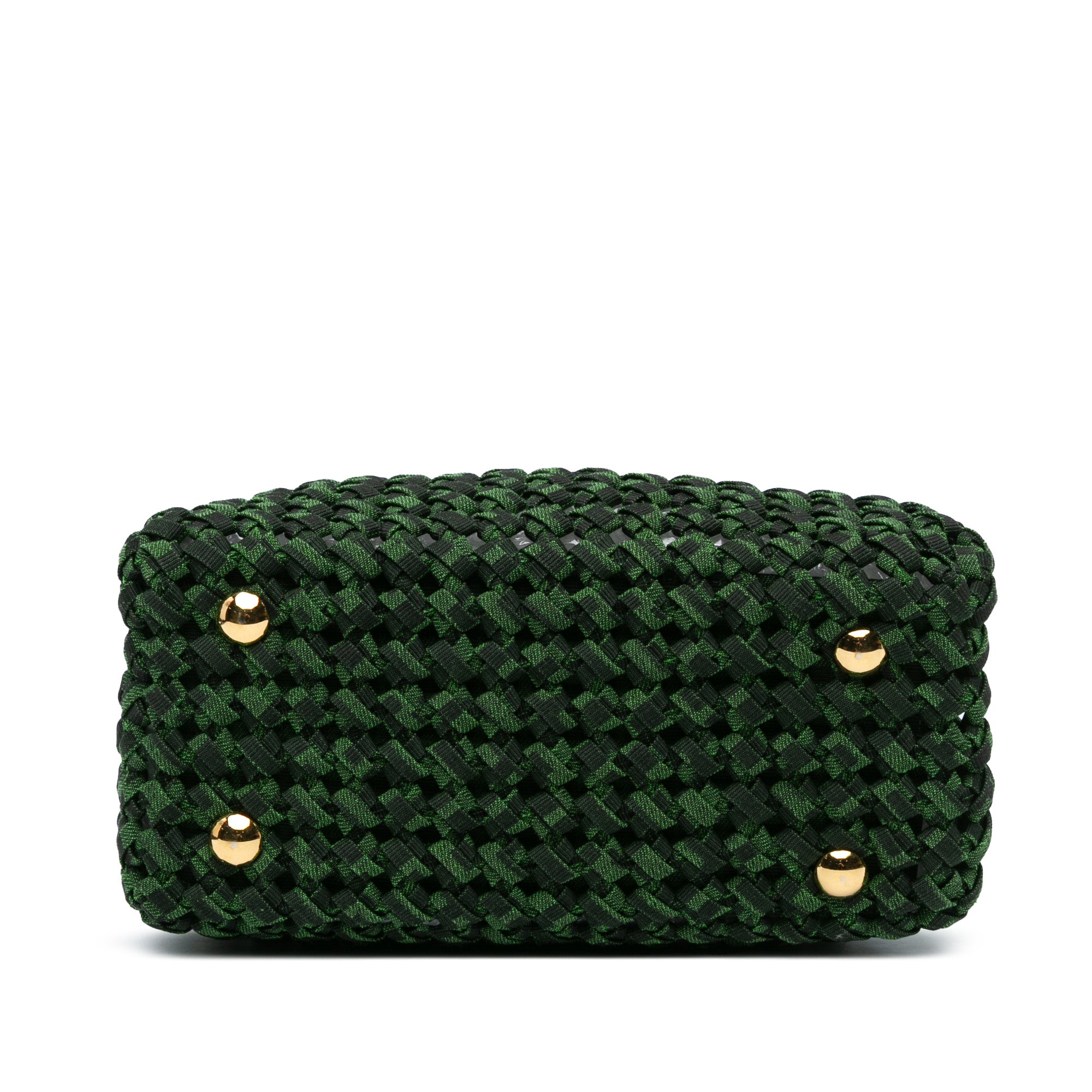 Fendi Peekabo Mini Green Zucca Interlaced Canvas Iconic