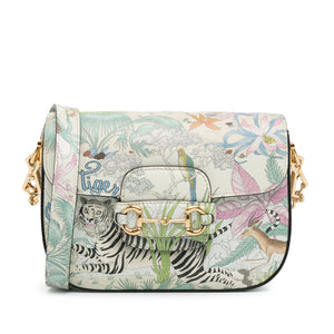 Gucci Tiger Horsebit 1955 Crossbody Bag Mini White Calfskin