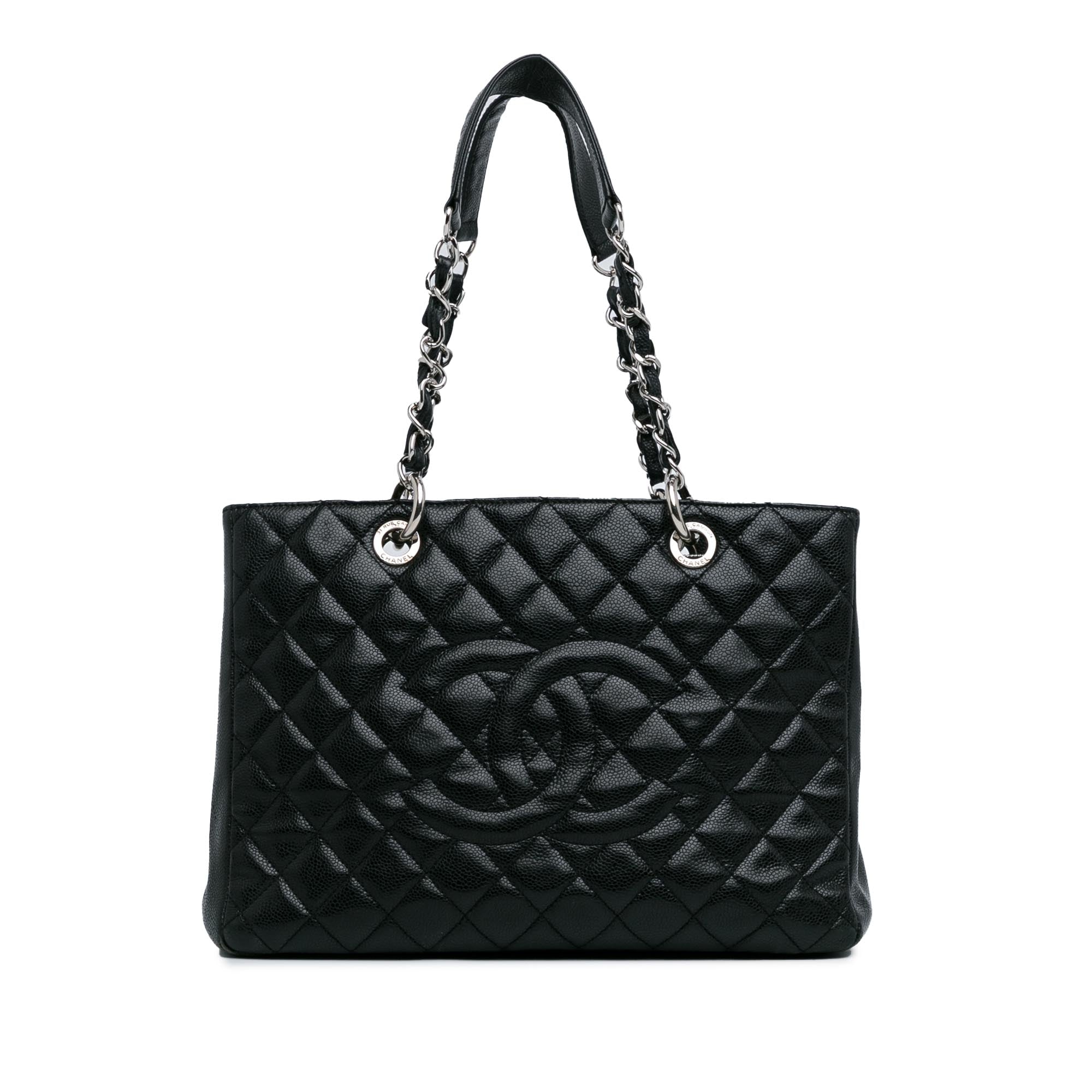 Chanel GST Black Caviar Silver