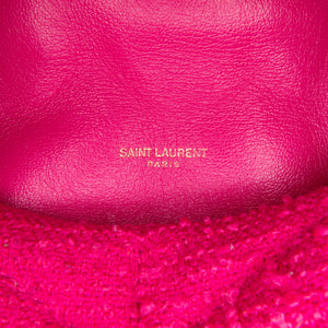 Yves Saint Laurent Toy Puffer Pink Quilted Tweed