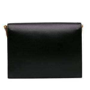 Yves Saint Laurent Cassandra Clasp Bag Black Suede and Calfskin