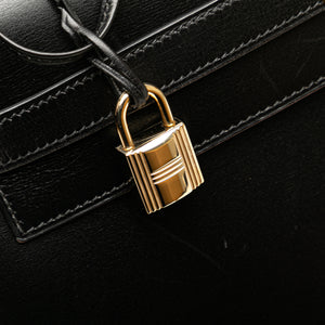 Hermès Kelly 35 Black Boxcalf Gold