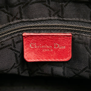 Dior Lady Dior Medium Red Cannage Lambskin Gold