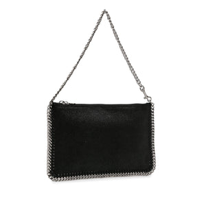 Stella McCartney Falabella Shaggy Deer Shoulder Bag Black