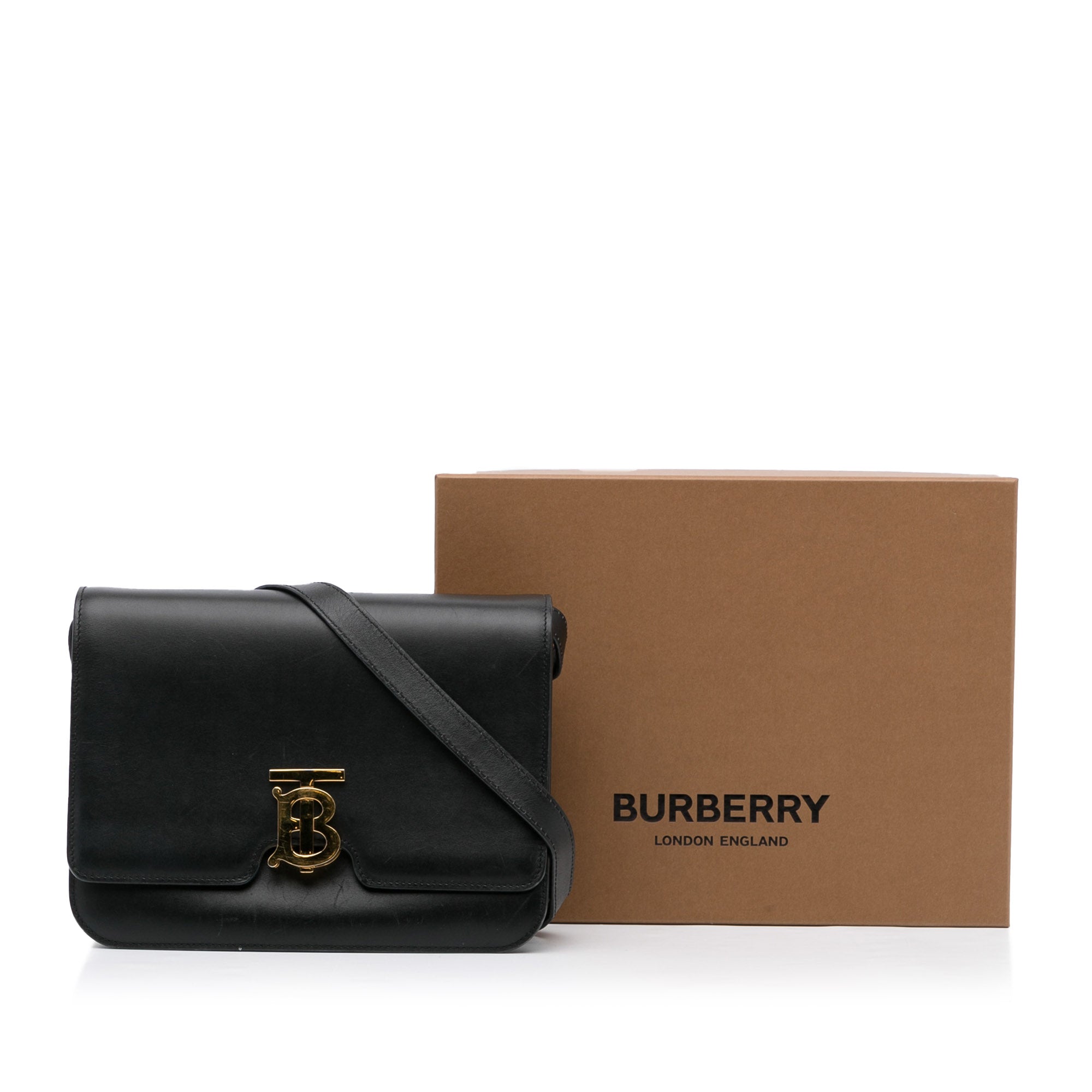 Burberry le sac TB en cuir noir