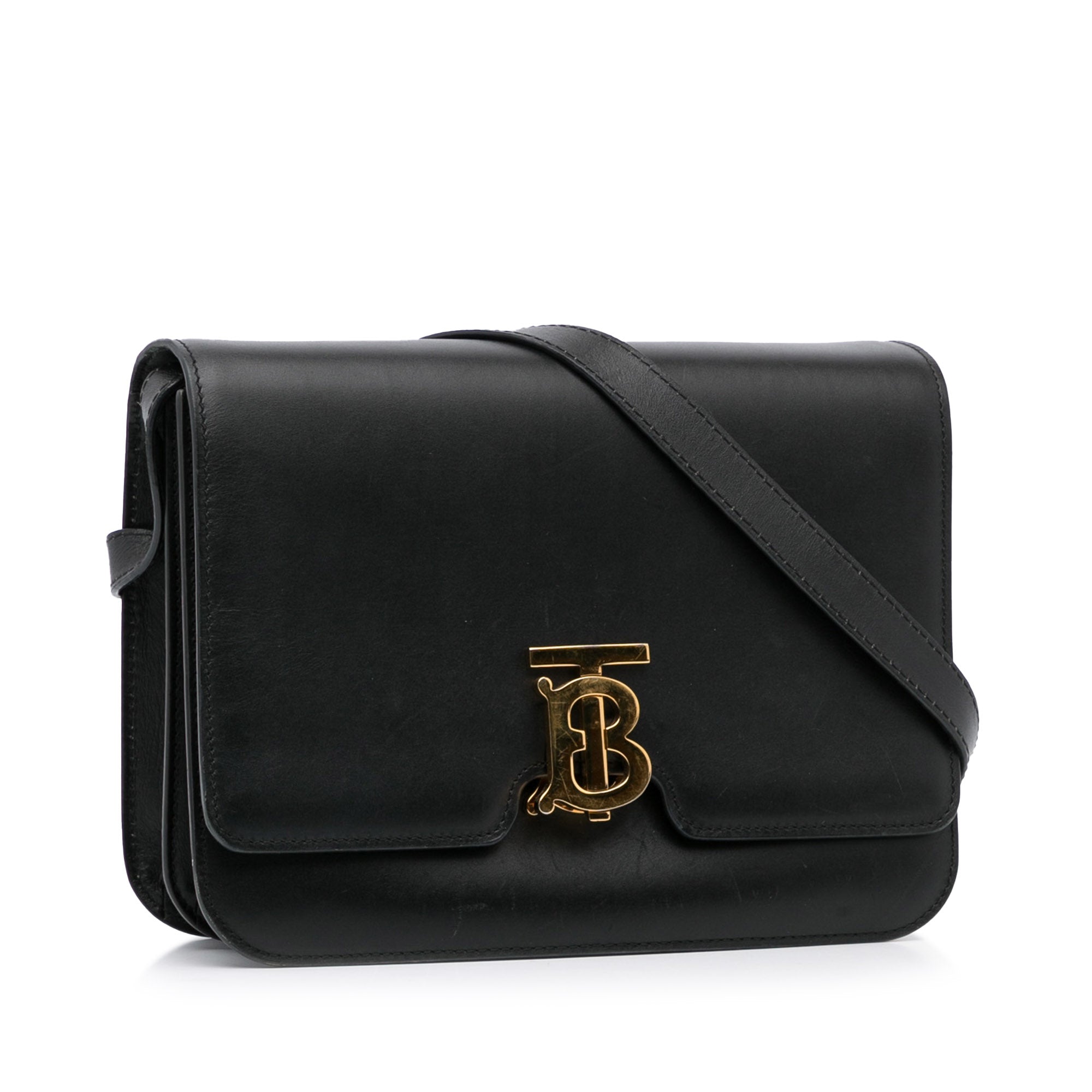 Burberry le sac TB en cuir noir