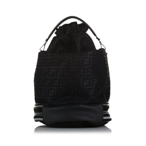 Fendi Mon Tresor Bucket Bag Large Black Zucca Mesh