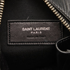 Yves Saint Laurent Round Crossbody Black Pony Hair